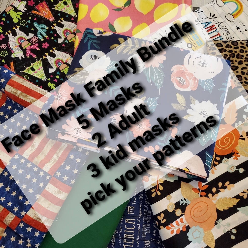 Family face covering bundle